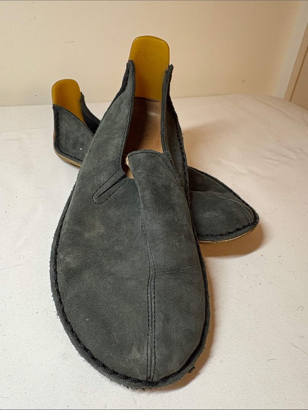 Vivo Barefoot Ababa II Gray Leather SlipOn Shoes Size 38? (See measurements)